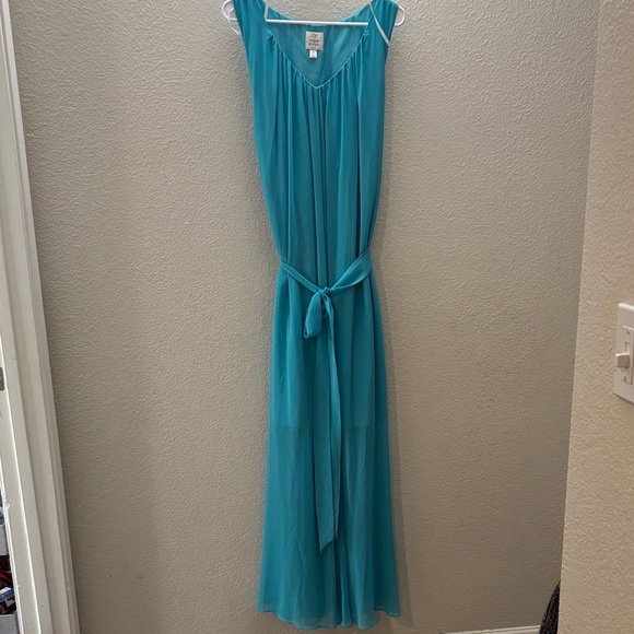 Suzi Chin for Maggy Boutique Dresses & Skirts - Turquoise Maxi Dress with Tie Waist